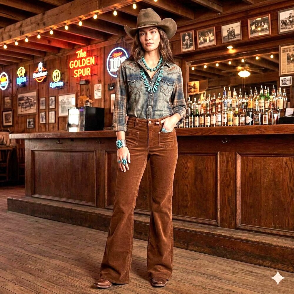 American Eagle Outfitters Brown Corduroy Flare Pants